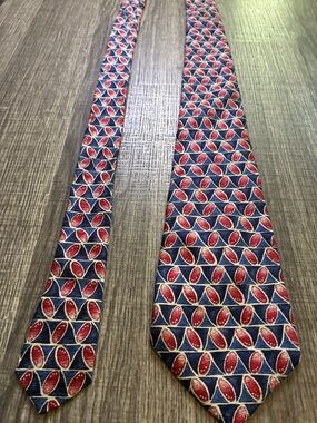 Nordstrom Navy Tie with Red Oval Motif